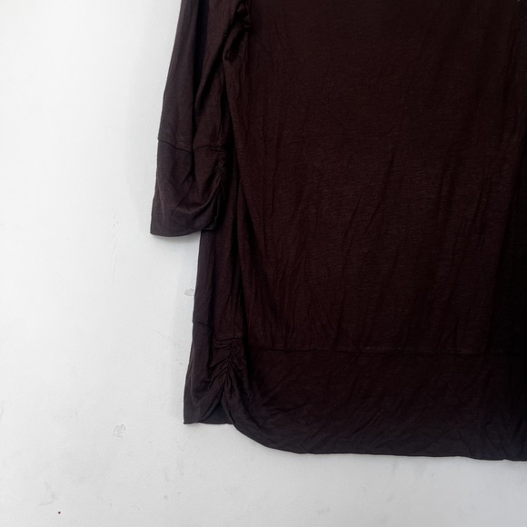 Women Blouse Tops XL V Neck Lightweight Brown Blouse Jones New York Sport - Picture 10 of 11
